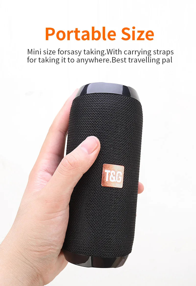 Wireless Portable Bluetooth Speaker — 360° Sound, Waterproof & Long Battery Life