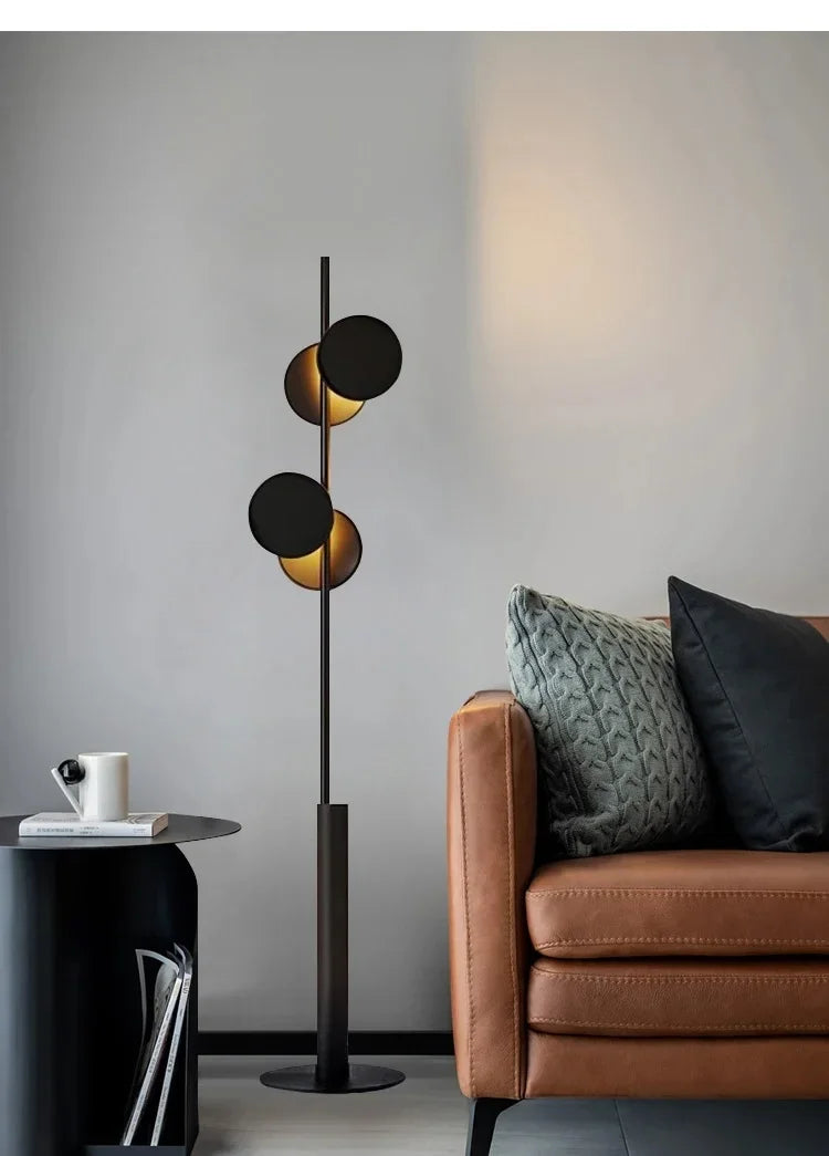 Black Disc Lamp – Sculptural LED Accent Lighting