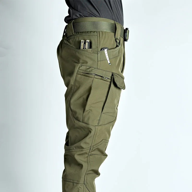 Men's Waterproof Soft Shell Tactical Jacket & Fleece Cargo Pants Set – Outdoor Hiking 5XL 6XL