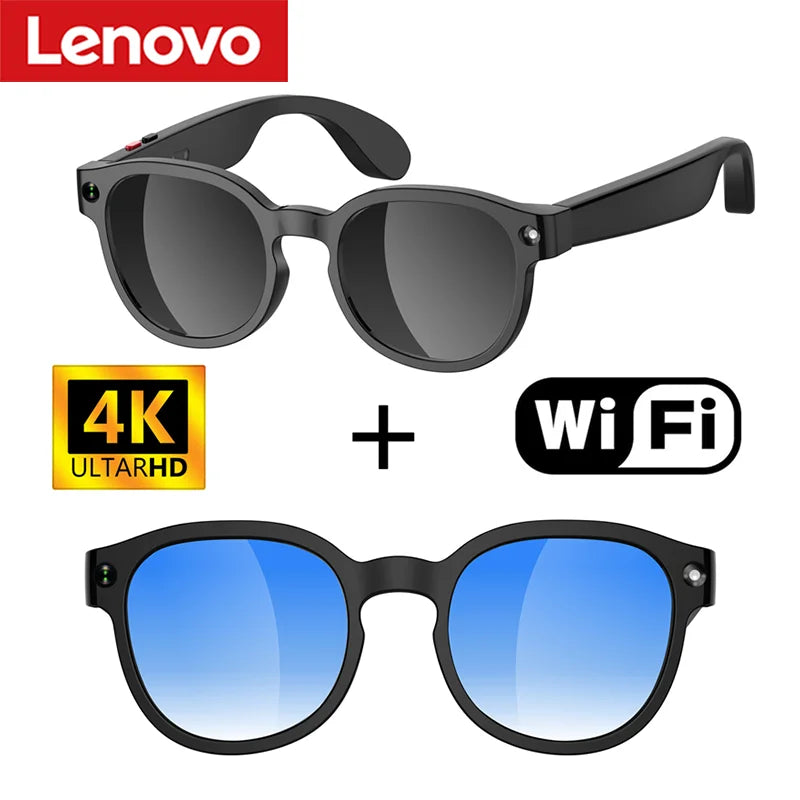 Lenovo AI Smart Glasses — 8MP HD Camera, 4K, AI Translation, Bluetooth Calling & Music
