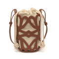 Brilliant Fish Hollow Out Drawstring Mini Bucket Crossbody Bag – Adjustable Strap Shoulder Bag for Women