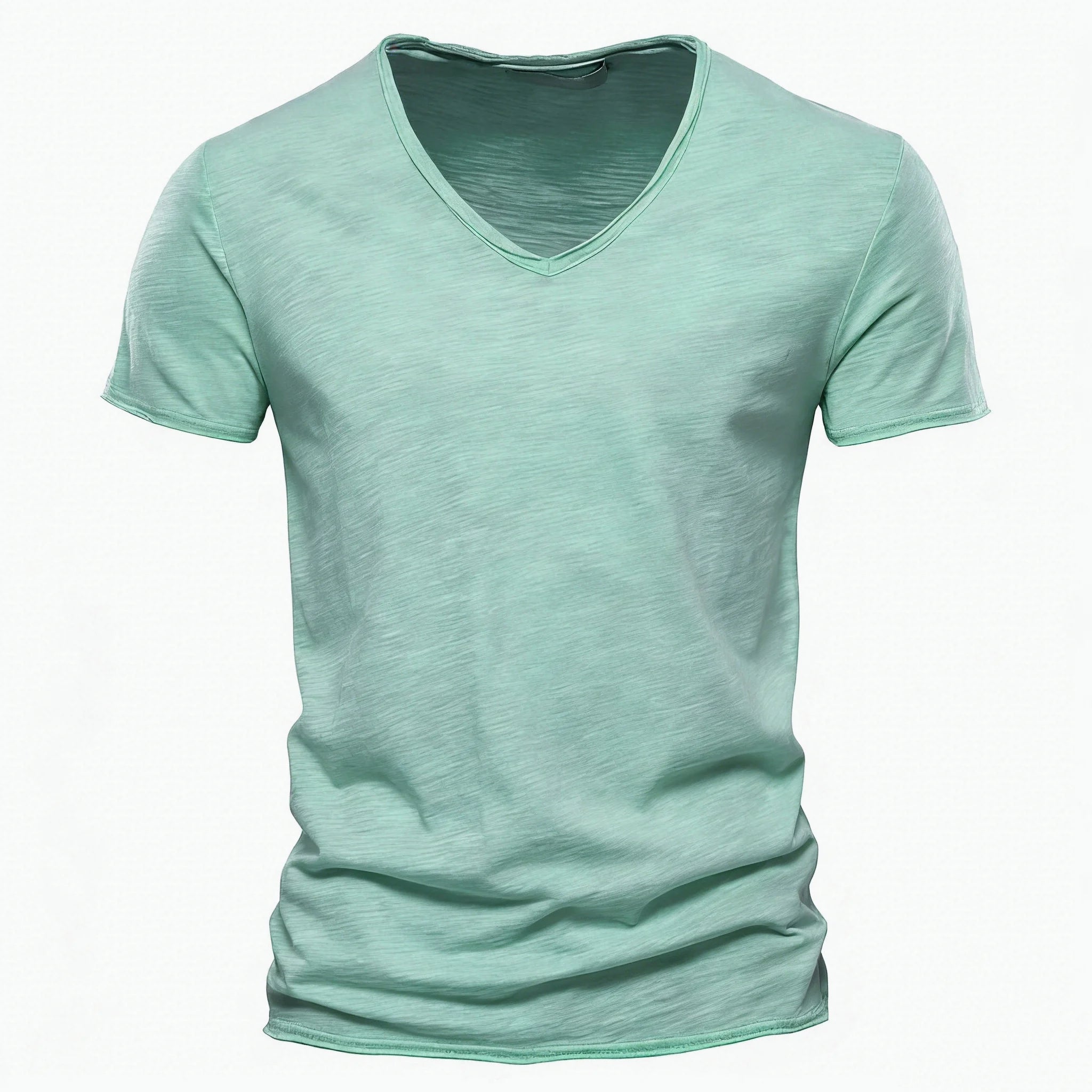 Men's 100% Cotton V-Neck Slim Fit T-Shirt — Fitted Everyday Tee