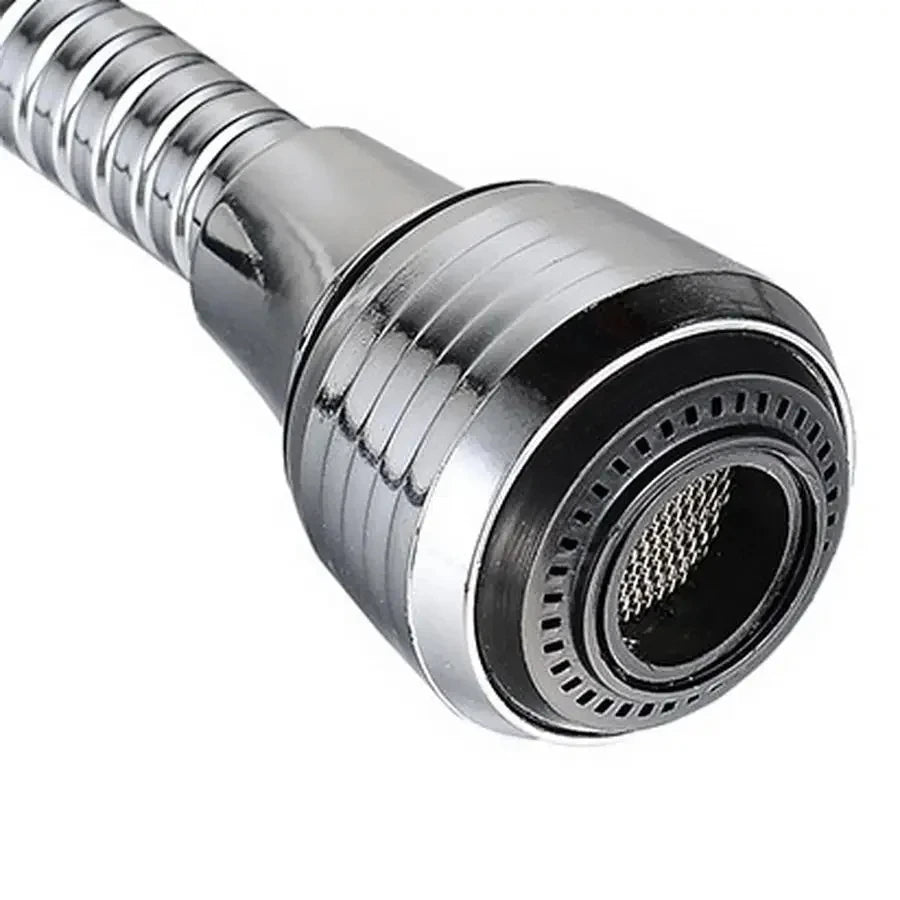 Less Splash. Less Waste. — Stainless Steel Faucet Sprinkler & Water-Saving Extender | Rotating, Splash-Proof, Easy Install, Kitchen & Bathroom