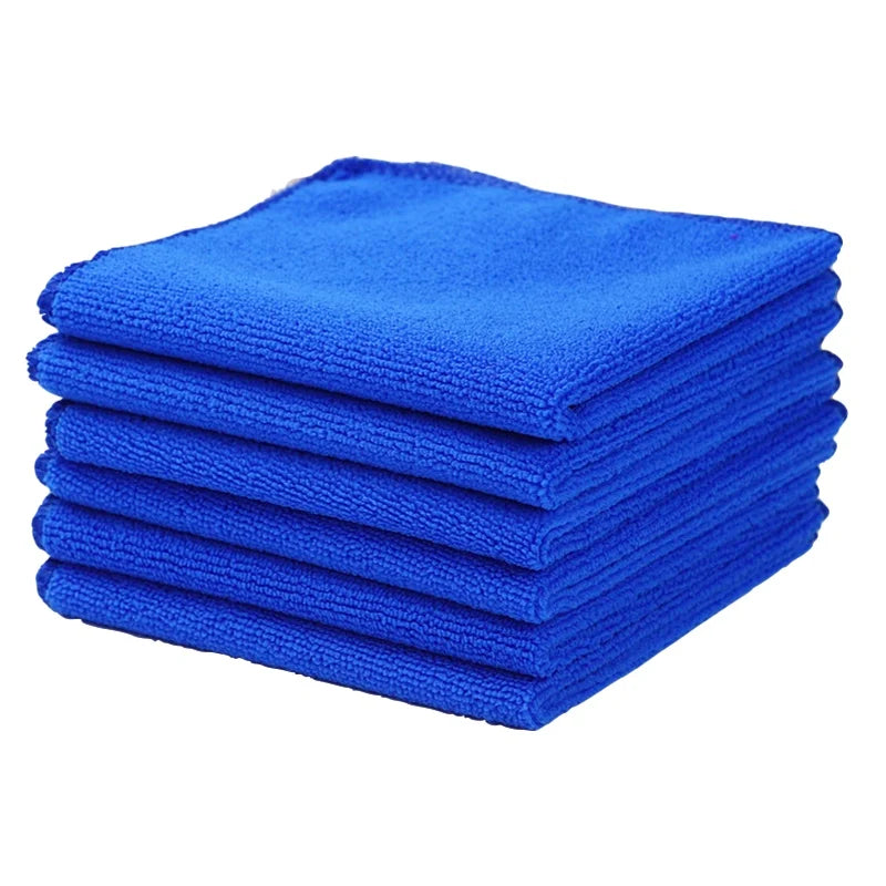 5-Pack Microfiber Cleaning Cloths — 30x30cm Multi-Color Rags for Car, Kitchen & Glass