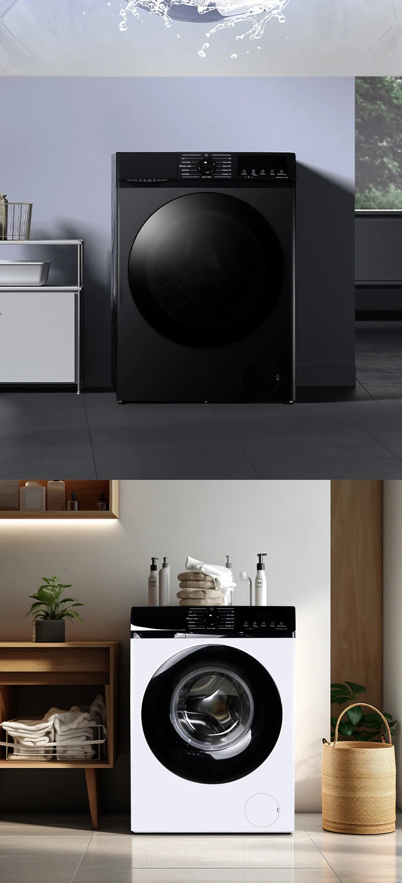 12KG Automatic Stackable Washer-Dryer Combo — Inverter BLDC Motor, Turbo Wash, Quick Dry for Home & Commercial Hotel Use