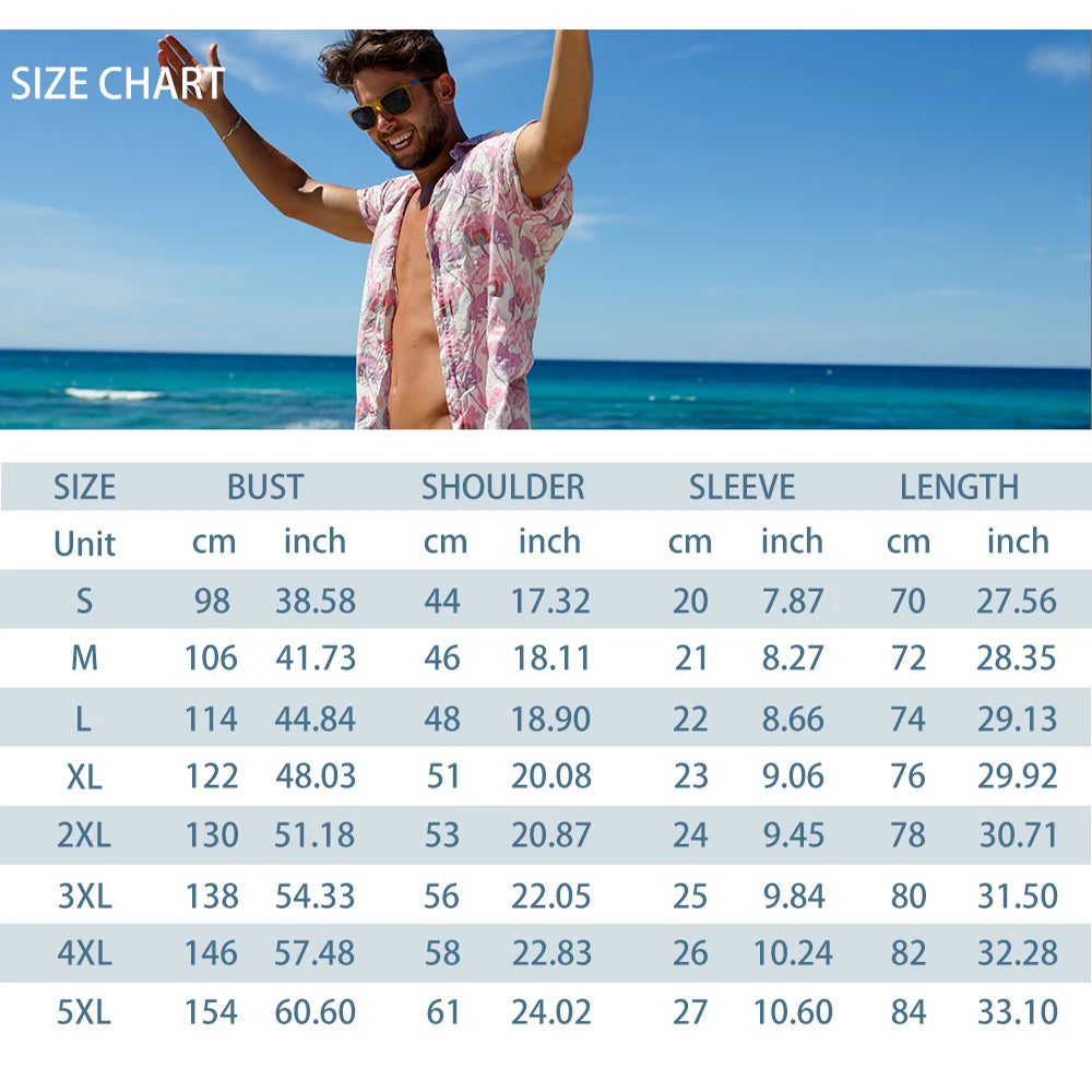 Men's Leopard Print Short Sleeve Shirt & Shorts Set – Breathable Beach Style Summer 2-Piece