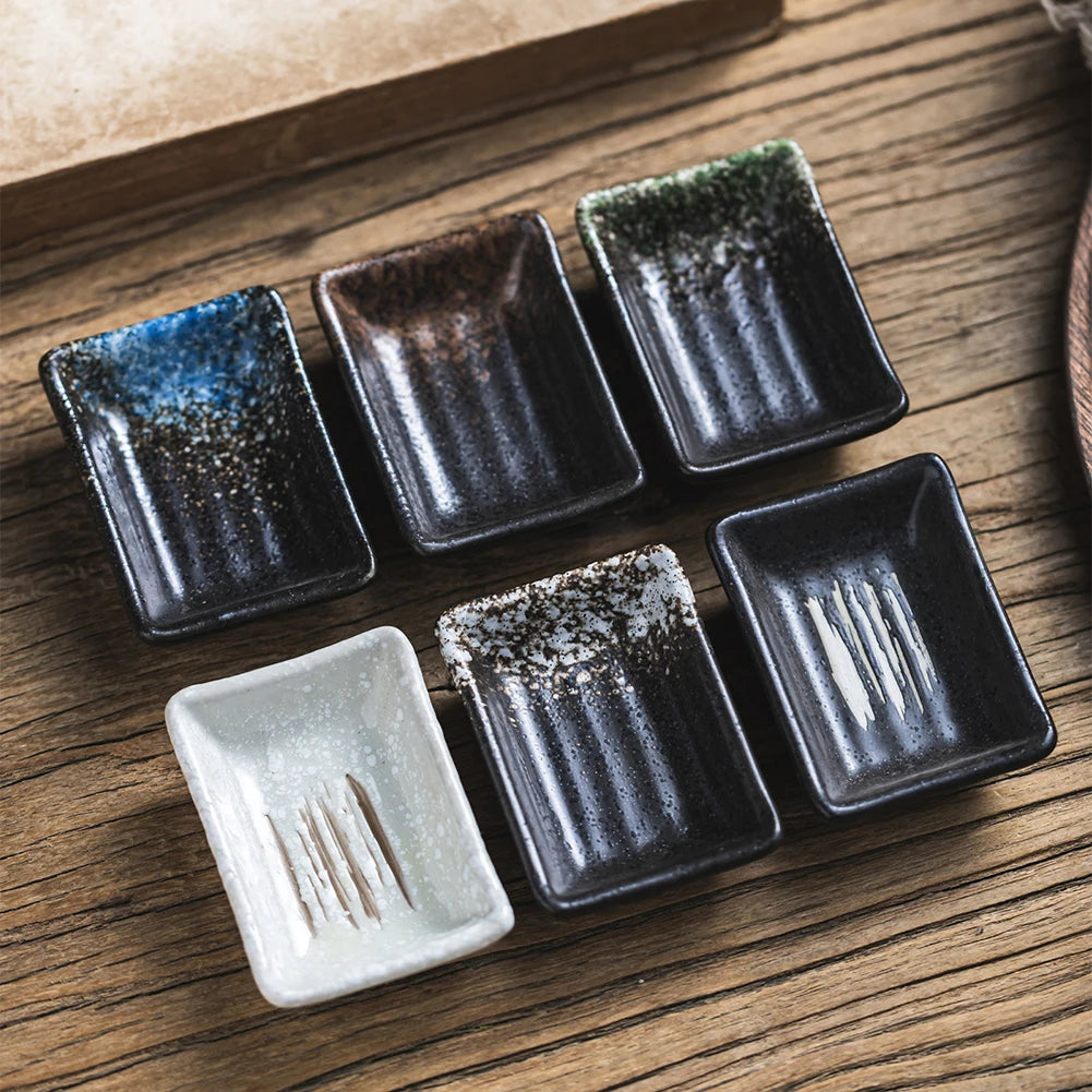 Ceramic Soy Sauce Dish – Japanese-Style Rectangular Bowl