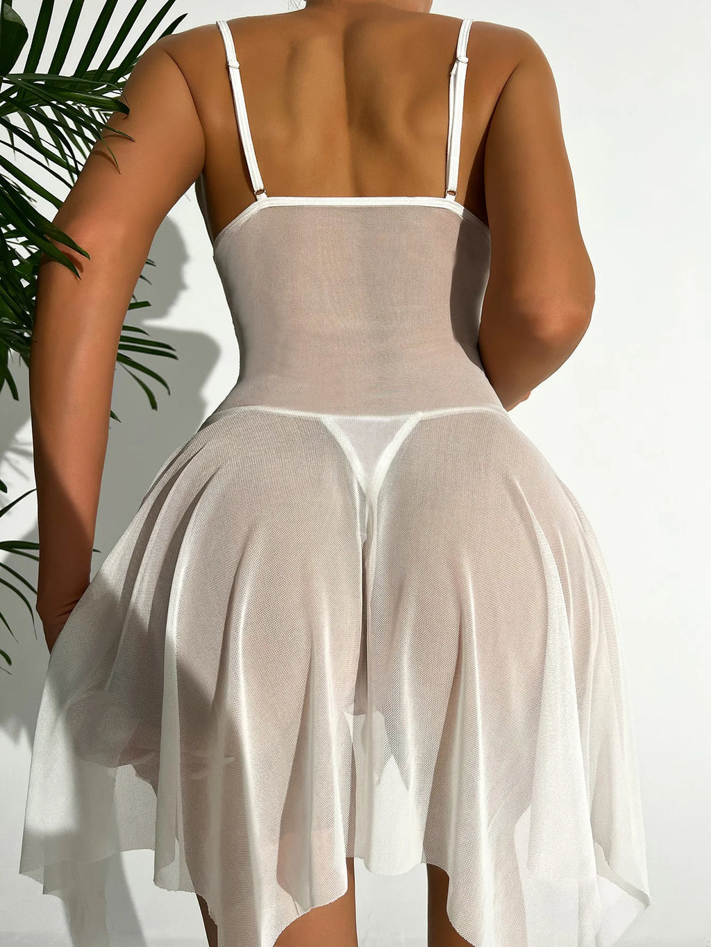Floral Lace Crotchless Nightgown — Exotic Lingerie Dress
