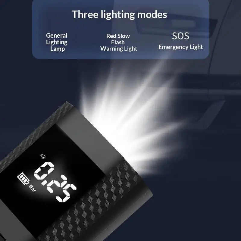 Rechargeable Cordless Tire Inflator with Digital Gauge