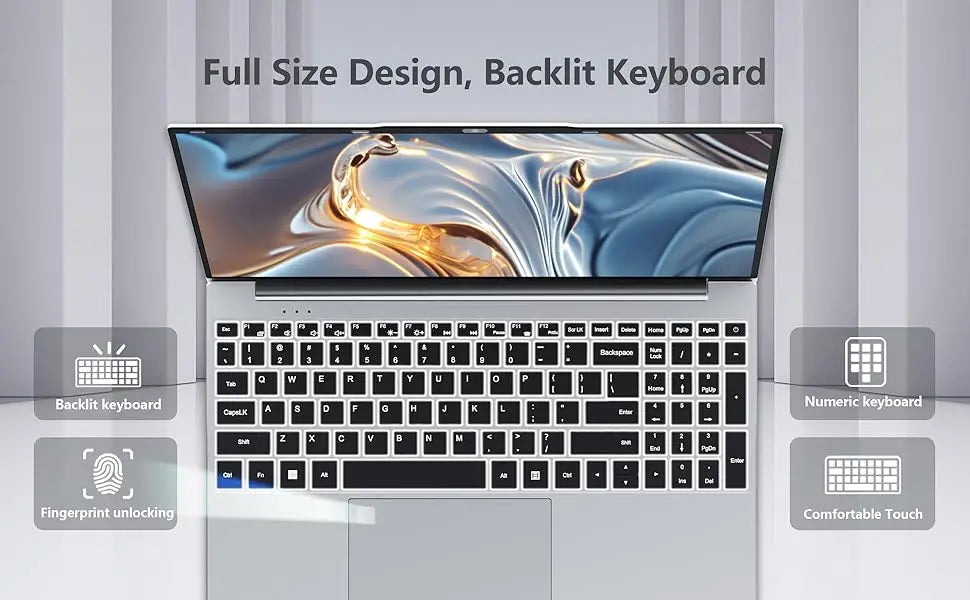 15.6" Ultra Slim Laptop – Intel Core i3-6100U, 16GB RAM, Up to 2TB SSD, Windows 11 Pro