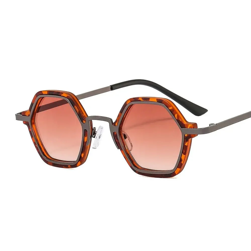 Polygon Metal Frame Square UV Sunglasses — Retro Punk