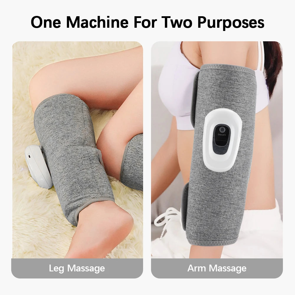 Wireless 360° Air Pressure Calf Massager — 3-Mode Airbag Leg & Foot Circulation Booster