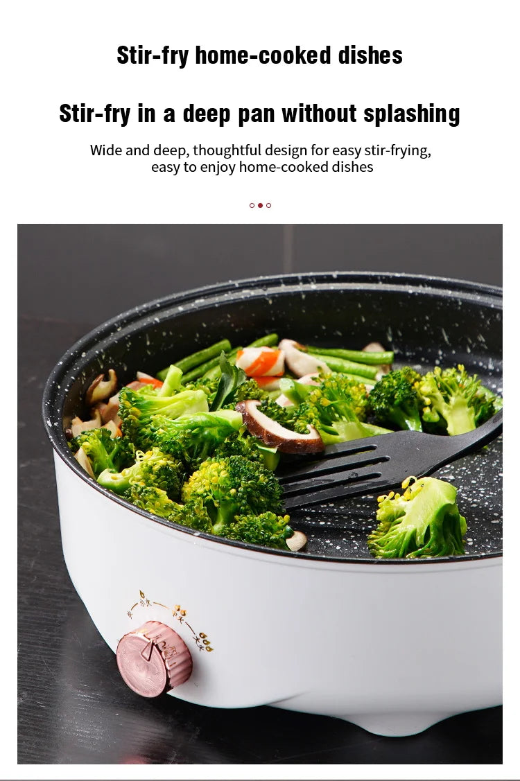 Electric MultiCooker Frying Pan — Non-Stick BBQ, Steak, Fish & Omelette Cooking Machine