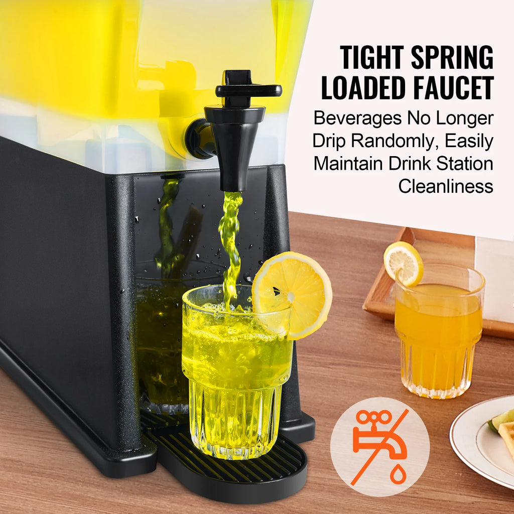 3-Gallon Beverage Dispenser — Plastic Drink Dispenser with Stand, Spigot & Lid for Parties