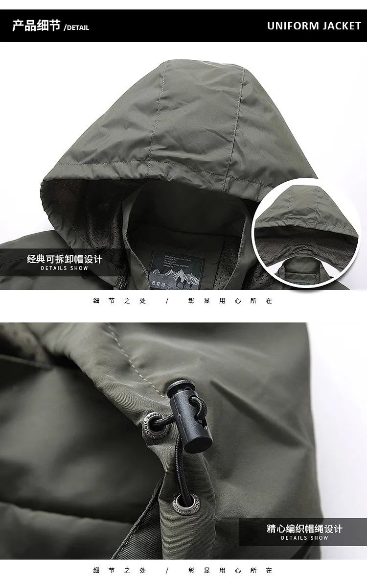 Yamaha Men's Motorcycle Tactical Jacket — Windproof Waterproof Hooded Moto Biker Coat