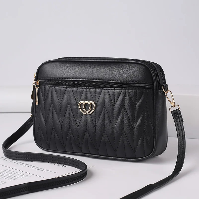 Soft PU Alligator Flap Crossbody Bag – Tassel Shoulder Purse for Women