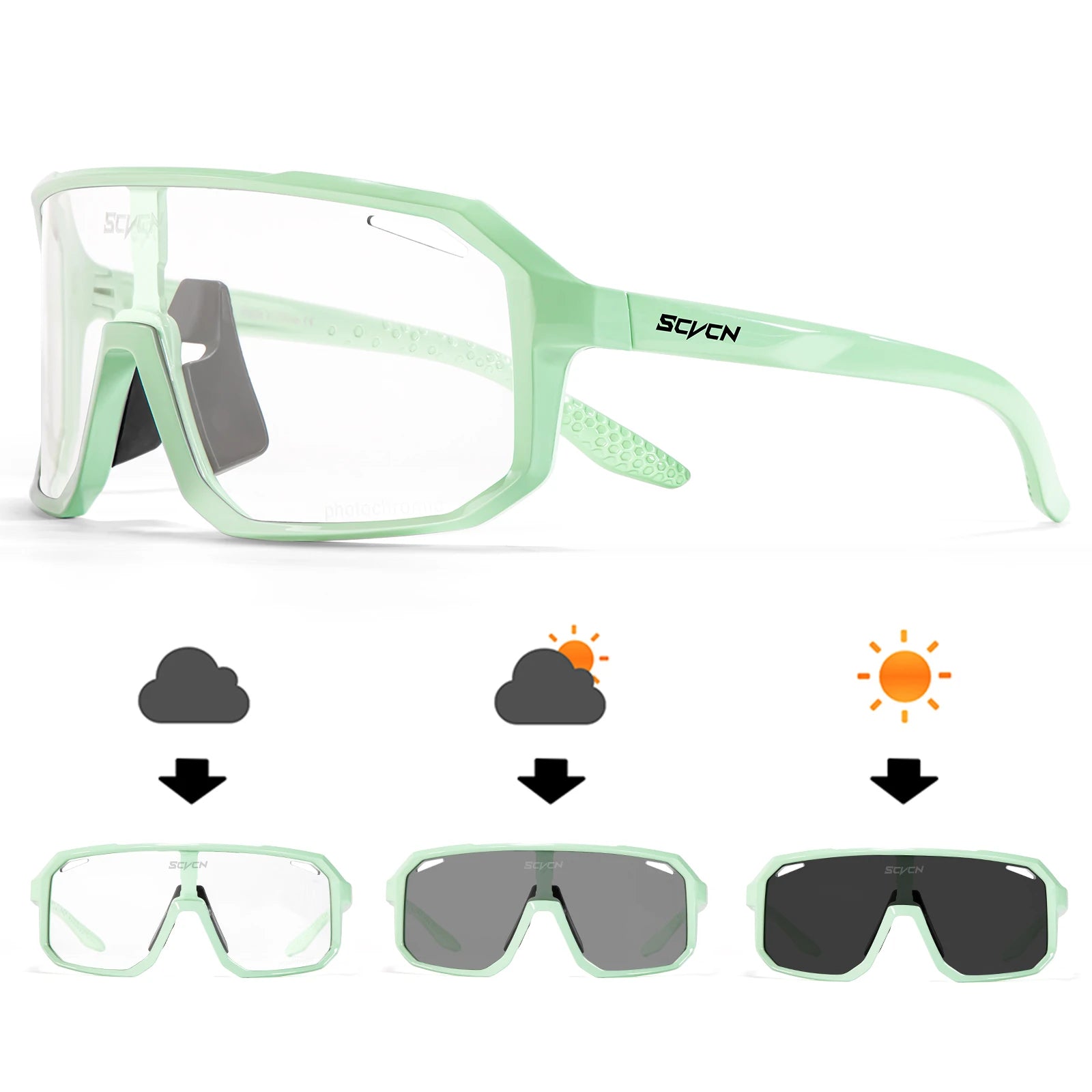 Photochromic Cycling Sunglasses | Men Women Mountain Bike Road Outdoor Sports Hiking Goggles