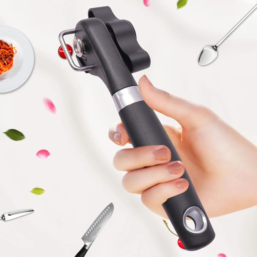 Smooth-Edge Manual Can Opener – Black