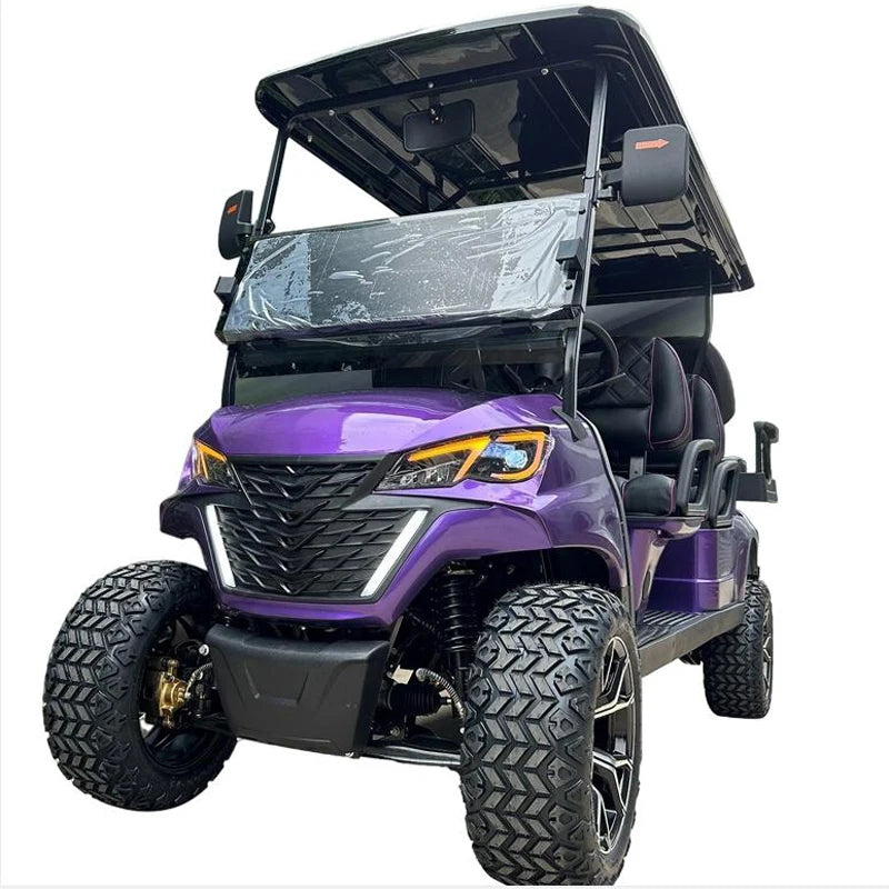 Street Legal 4-Seater Electric Golf Cart — 72V Lithium Battery, 5kW AC Motor