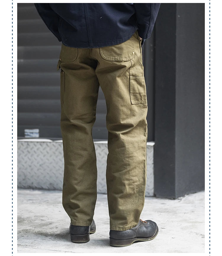 Double Knee Canvas Work Pants – Men's Heavyweight Cotton Carpenter Pants