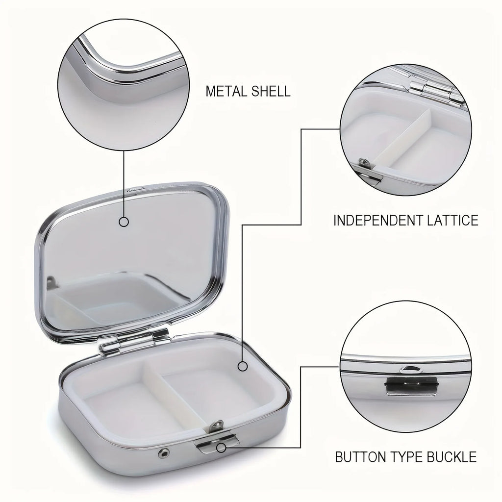 Colorful Metal Pill & Jewelry Organizer Box