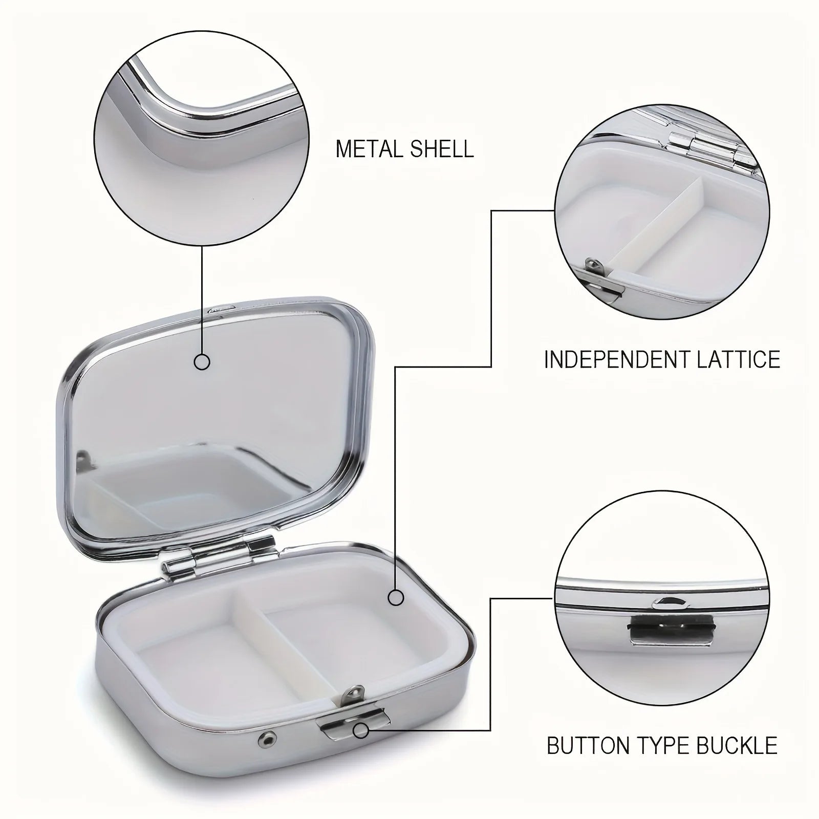 Colorful Metal Pill & Jewelry Organizer Box