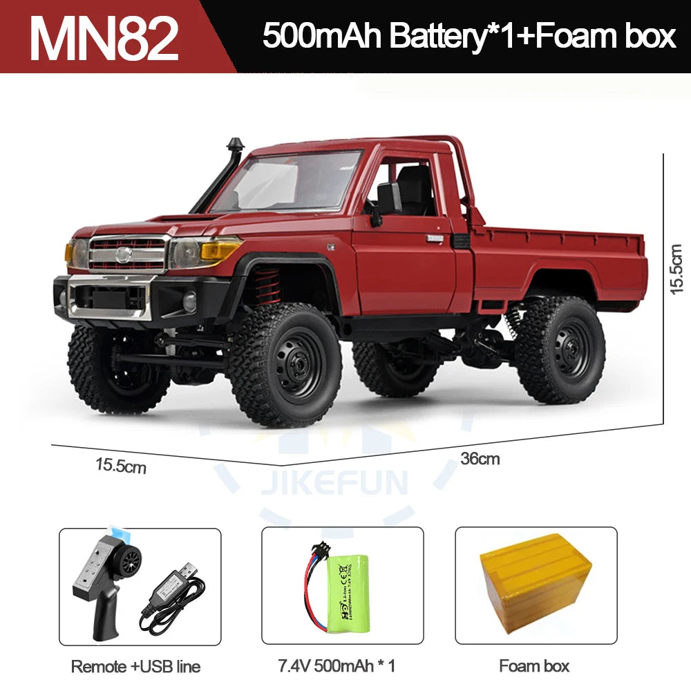 MN82 1:12 Scale 4WD RC Off-Road Crawler – 2.4G RTR Proportional Remote Control Car