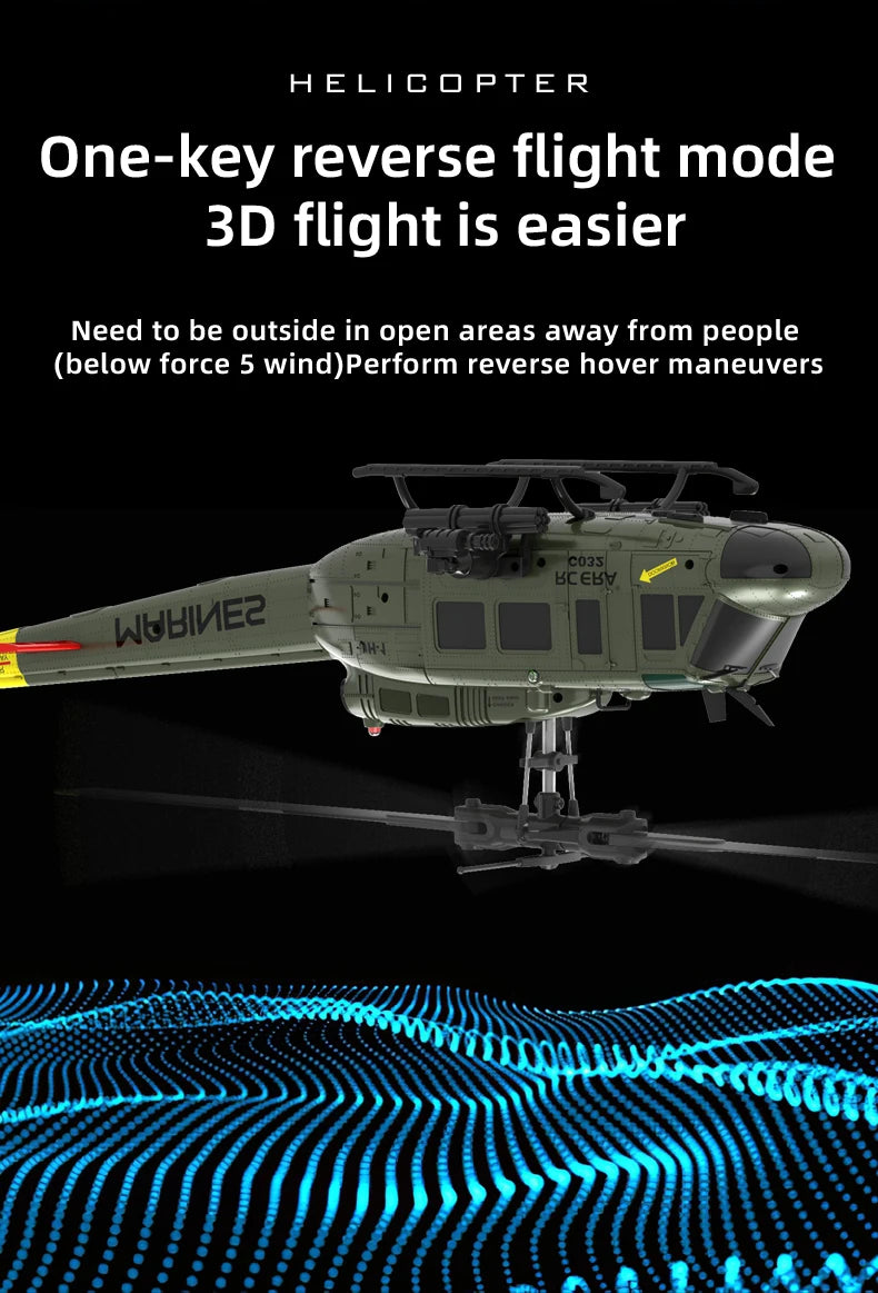 C032 RC Helicopter 2.4G 6-Axis Brushless – Altitude Hold & Optical Flow Remote Control