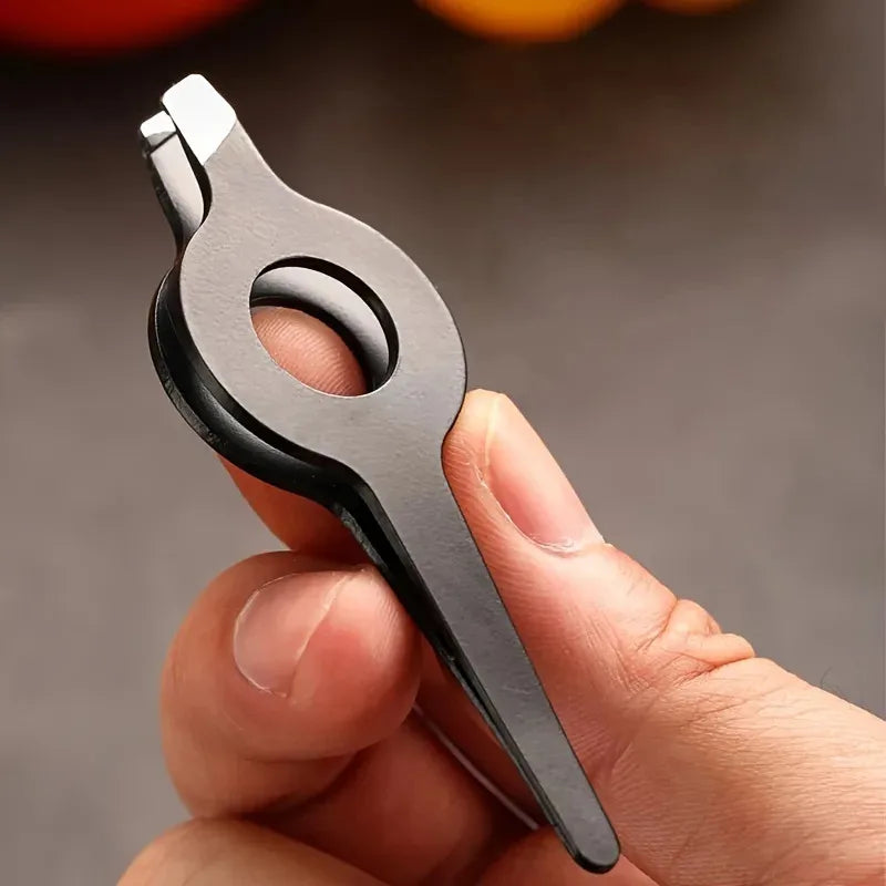 Slant Tip Eyebrow Hair Remover Tweezer — Hollow Handle