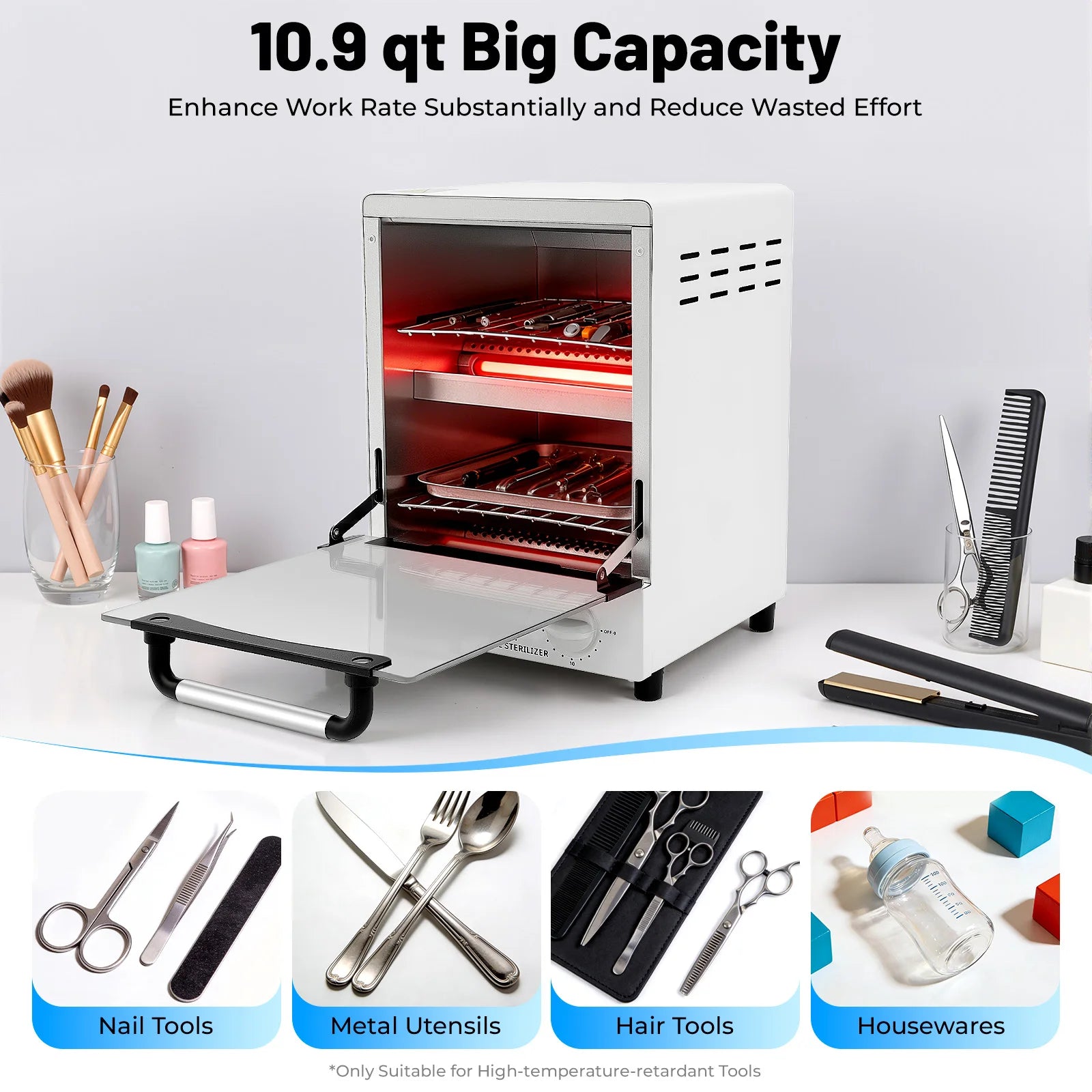 12L Infrared Heat Sterilizer 1000W — Nail Tool & Beauty Salon Equipment