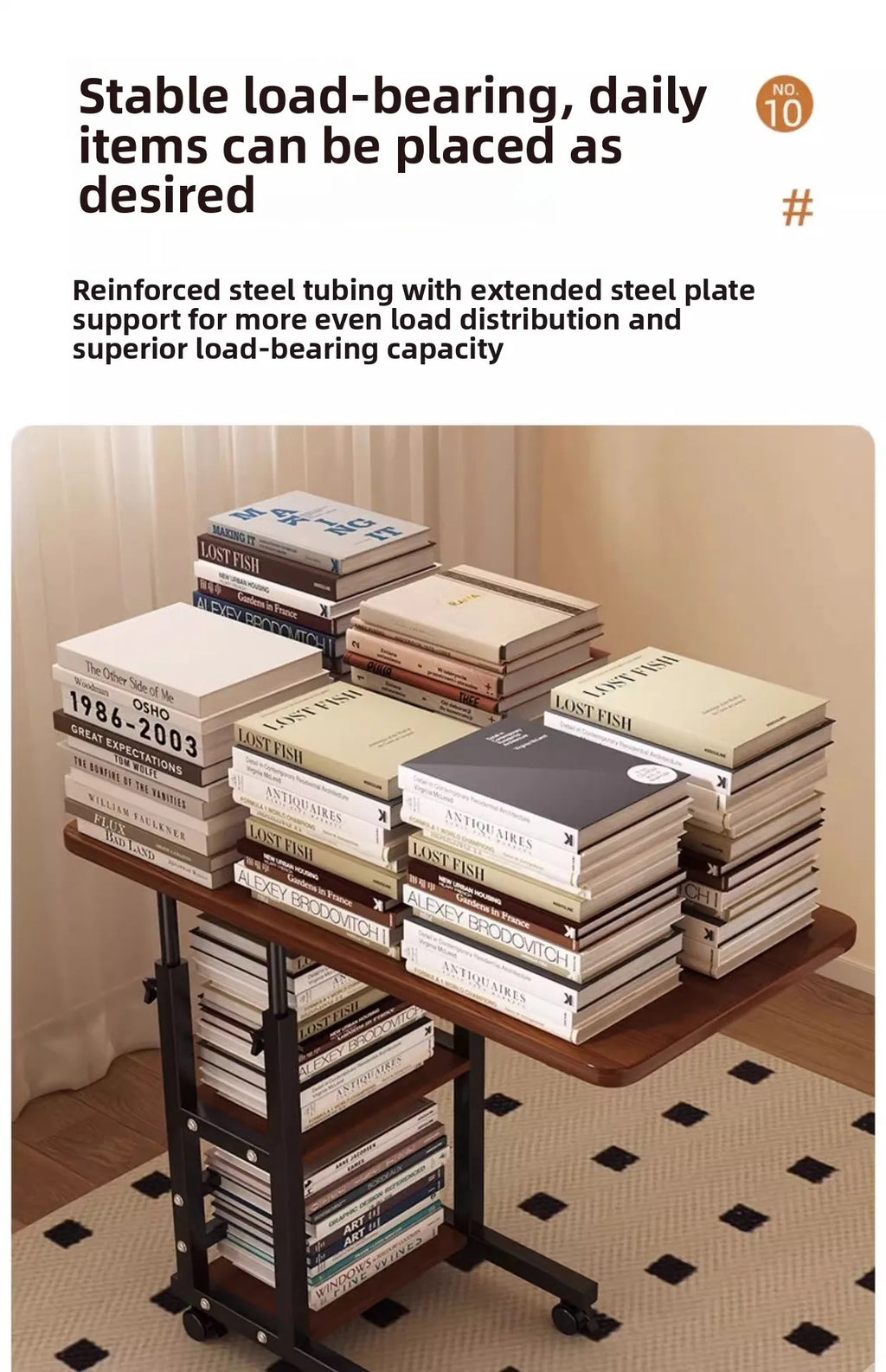 Bedside Laptop Holder & Reading Desk — Portable Bedside Table Board for Writing, Office & Computer Use