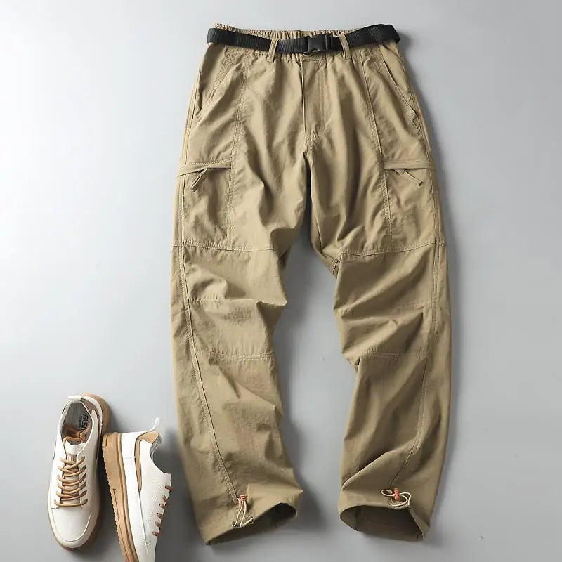 Men's Fleece-Lined Waterproof Hiking Pants — Loose Windproof Outdoor Workwear