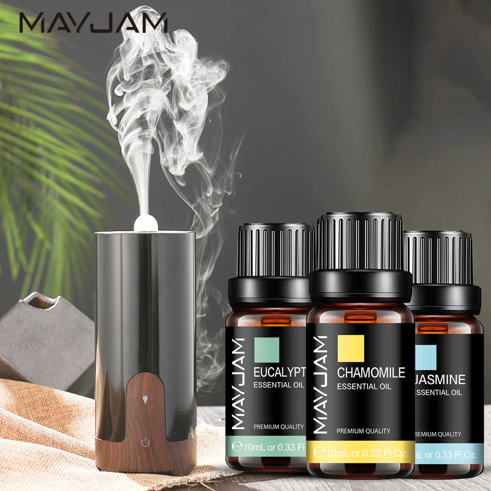 MAYJAM Essential Oils — Lavender, Lemongrass, Jasmine, Vanilla, Eucalyptus & Rose for Diffusers & Candle Making