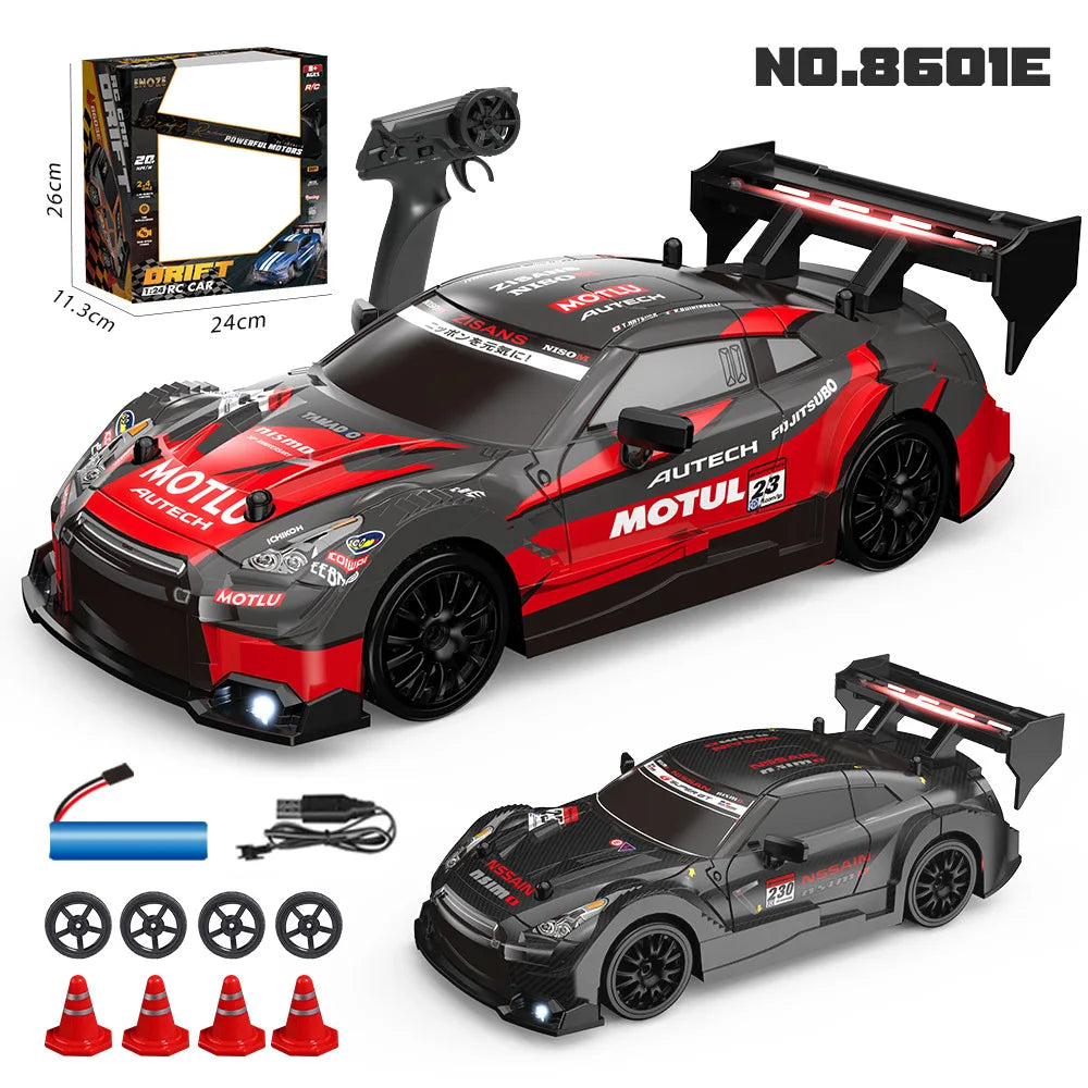1:24 Scale 4WD RC Drift Car – 20KM/H High Speed LED Racing Vehicle