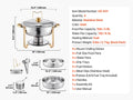 4-Pack Stainless Steel Chafing Dish Buffet Set – Full Size Catering Warmer for Parties