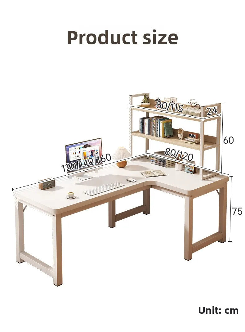 L-Shaped Corner Computer Heavy Duty Steel Frame Home Office WorkstationSpace Saving Writing Table for Gaming Bedroom Living