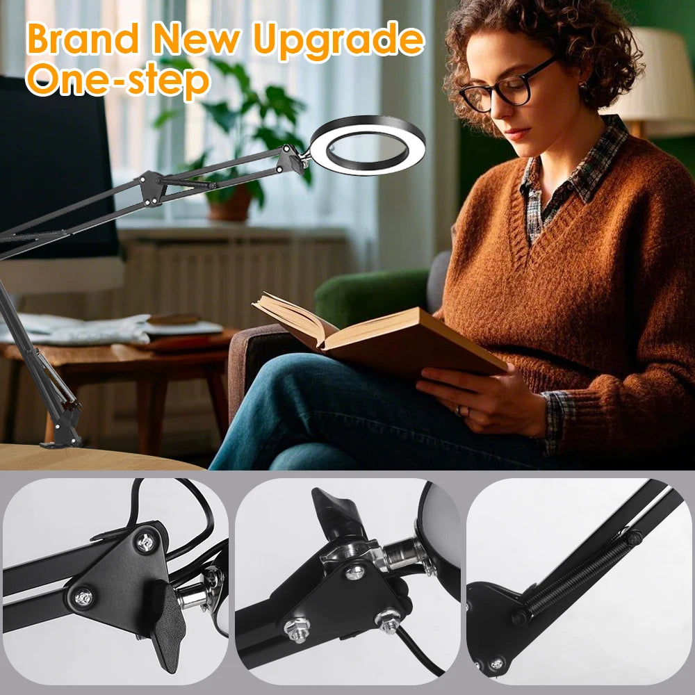 72-LED Illuminated Magnifier with 3-Color Lighting