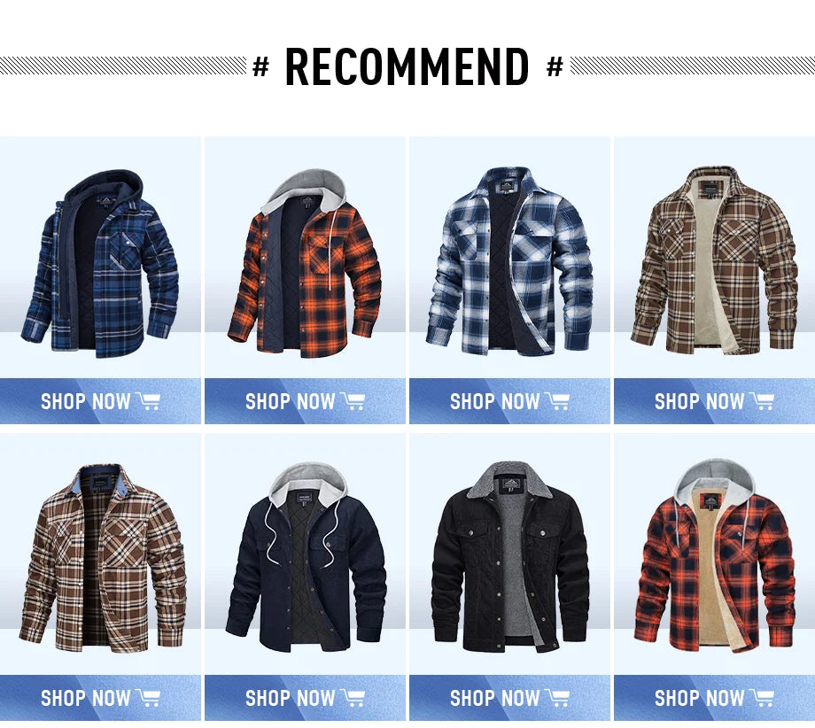TACVASEN Men's Hooded Fleece Jacket – Full-Zip Windproof Warm Work Coat for Outdoor & Office