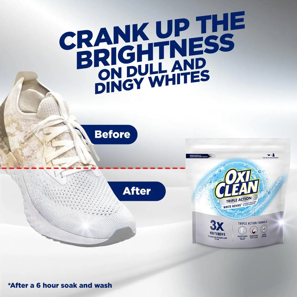 Brilliantly Bright Whites Every Wash — Laundry Whitener & Stain Remover Powder | 3X Whitening Power, Color-Safe, HE Compatible