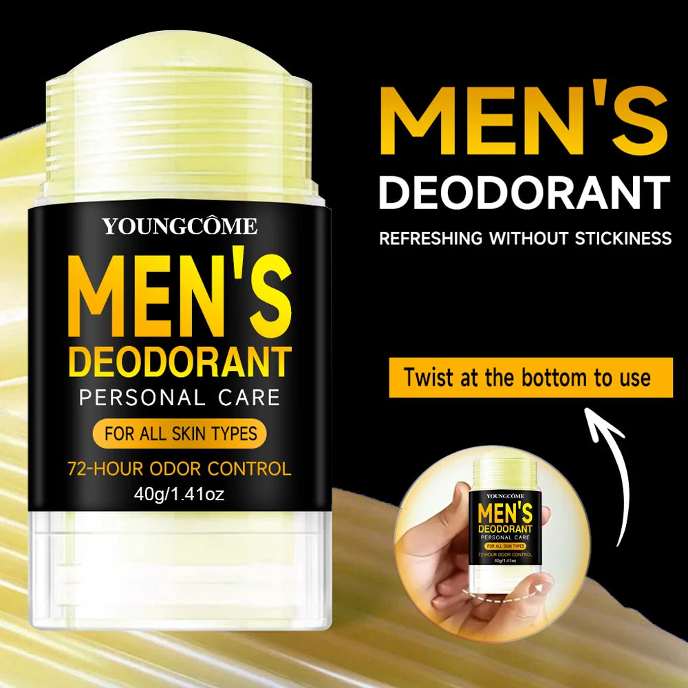 Men's Sandalwood Deodorant Stick – Anti-Sweat Long-Lasting Armpit Refresh