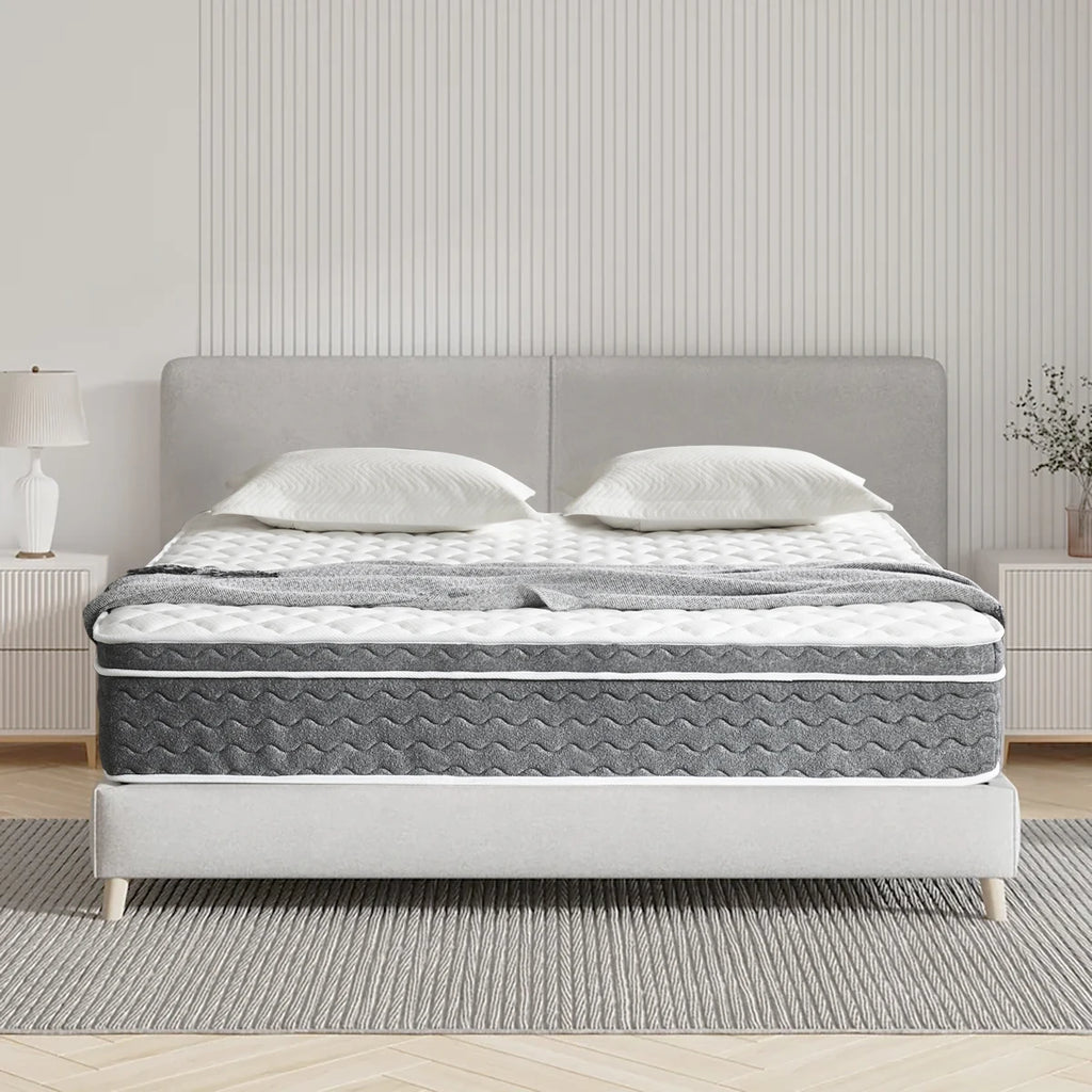 10"/12"/14" Fiberglass-Free Hybrid Mattress – Medium Feel, Motion Isolation, Certified Safe, Mattress in a Box