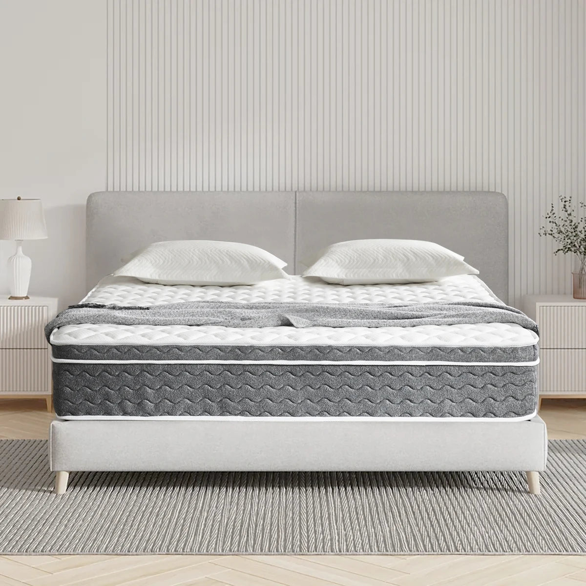 10"/12"/14" Fiberglass-Free Hybrid Mattress – Medium Feel, Motion Isolation, Certified Safe, Mattress in a Box