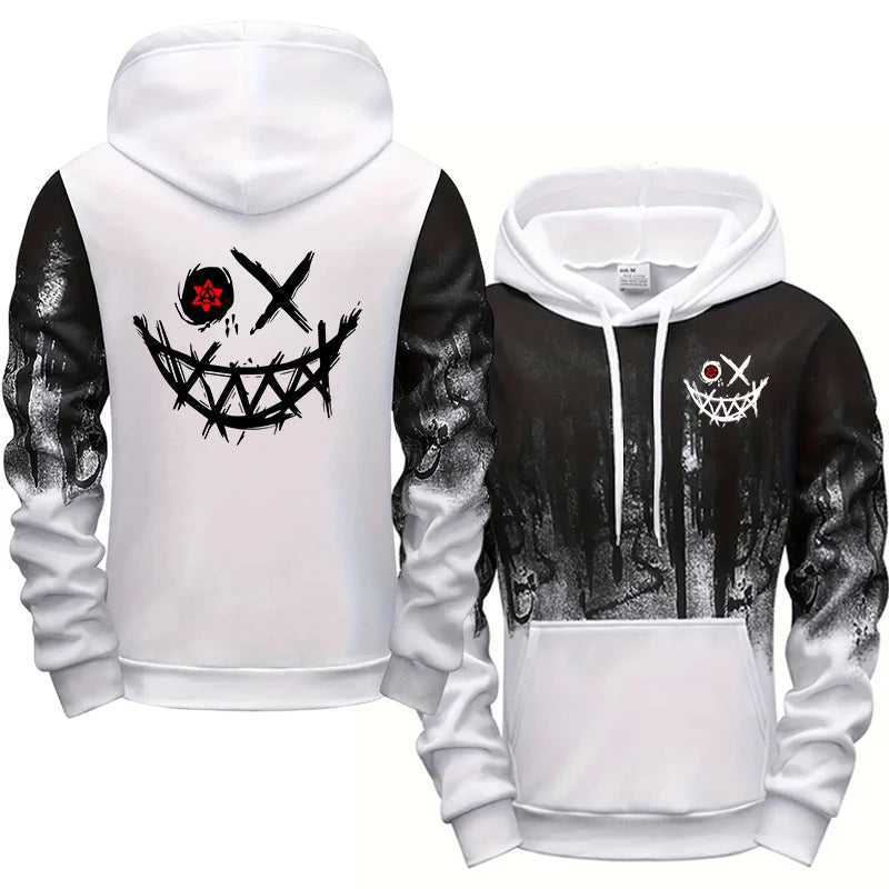 Men's Splashed Ink Zip-Up Hoodie & Jogger Tracksuit Set