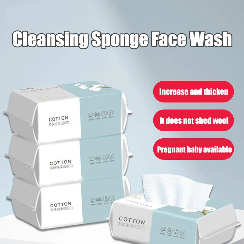 Disposable Pearl Cotton Face Towels — Wet & Dry Cleansing Towel