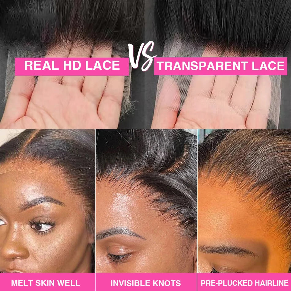 200 Density Body Wave Lace Front Wig | 13x4 13x6 360 Lace 5x5 HD Transparent Pre-Plucked Brazilian Human Hair