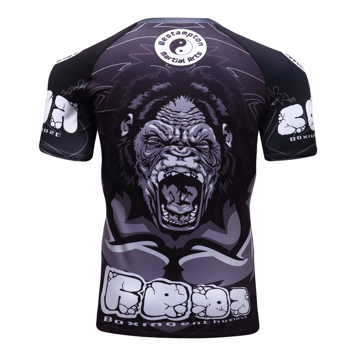 Men's MMA Rashguard BJJ 4-Piece Set – Gorilla Print Grappling Tracksuit
