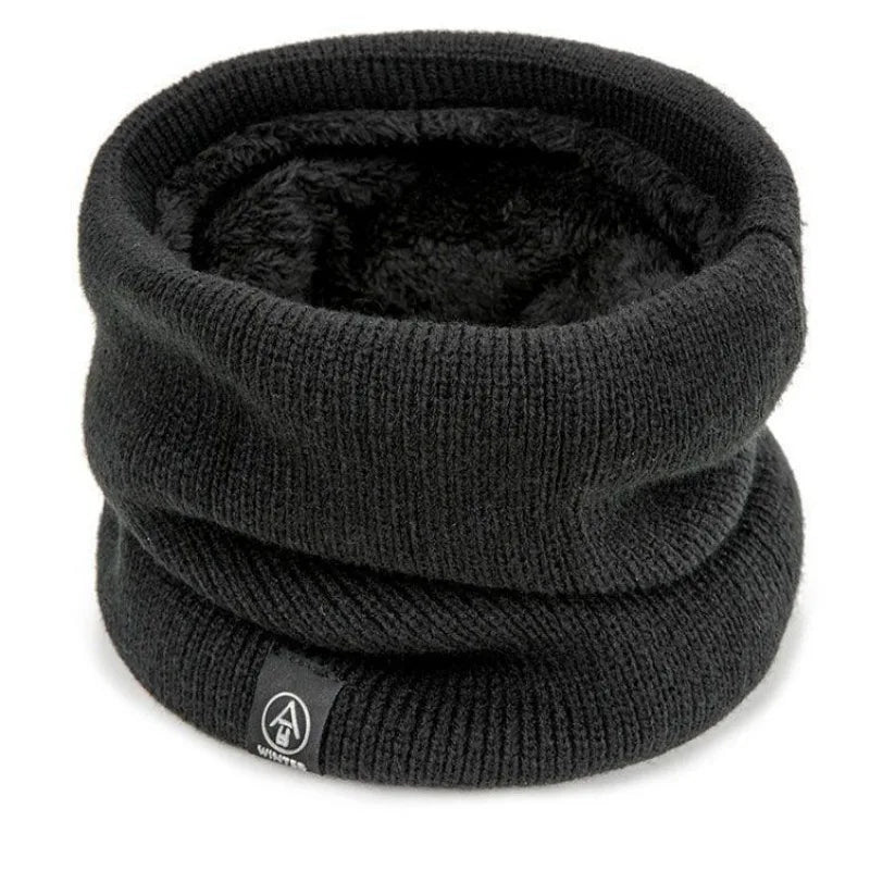 Knitted Winter Neck Warmer Scarf — Thick Fleece-Lined Unisex Face Cover