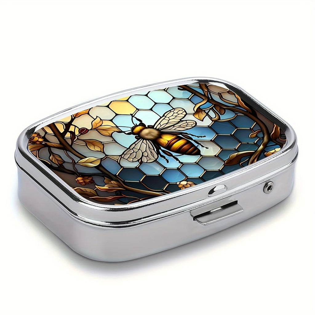 Colorful Metal Pill & Jewelry Organizer Box