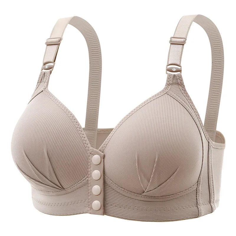 Front-Buckle Push-Up Bra — Adjustable, Breathable & Available in Plus Sizes