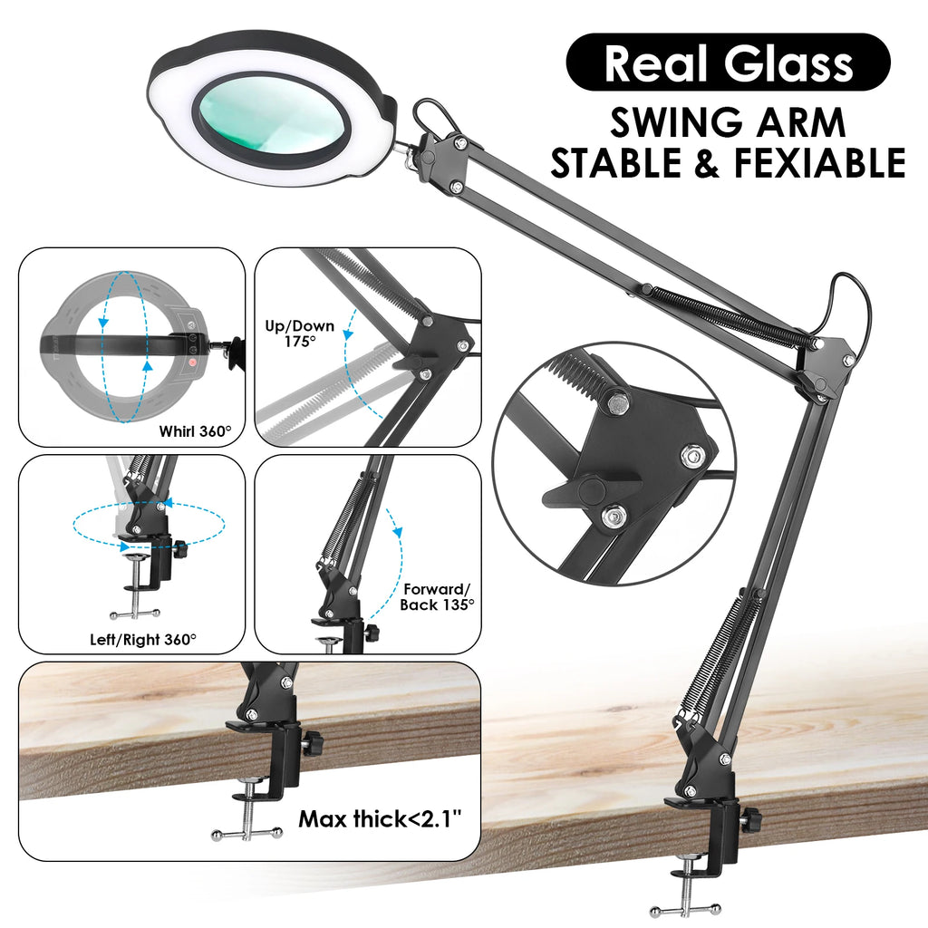 72-LED Illuminated Magnifier with 3-Color Lighting